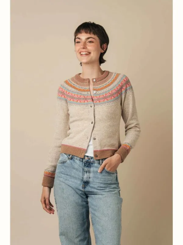 Alpine Short Cardigan - Multi beige