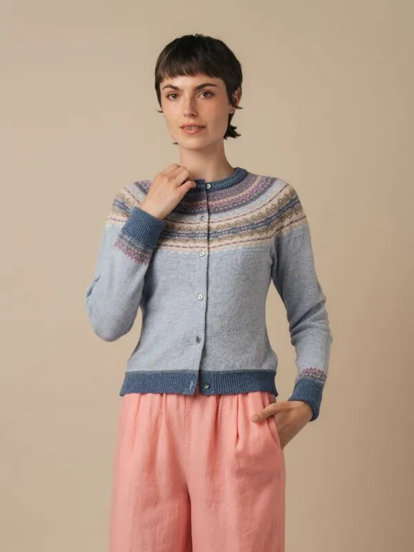 Alpine Short Cardigan - Lavender Blue