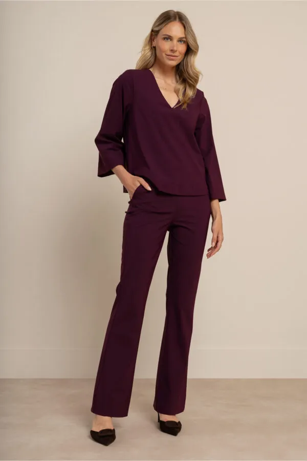 Flair bonded trousers - Blackberry