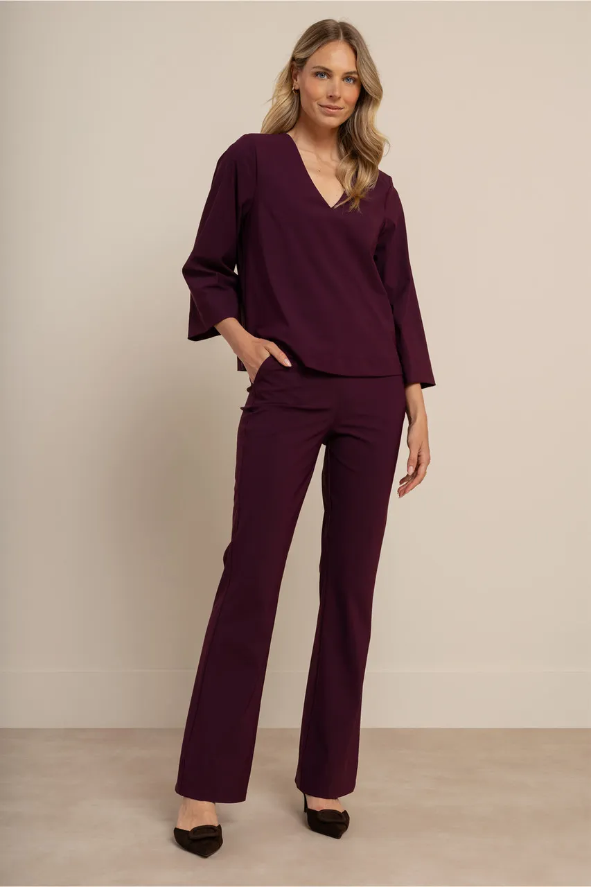 Flair bonded trousers - Blackberry