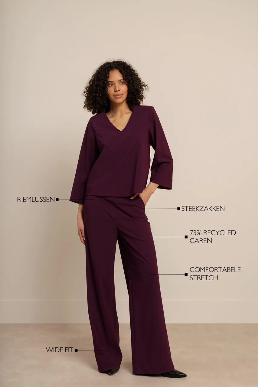 Lexie bonded trousers - Blackberry - Afbeelding 4