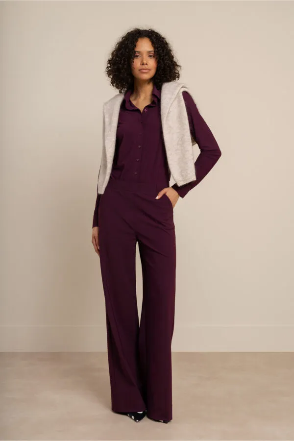 Lexie LONG bonded trousers - Blackberry