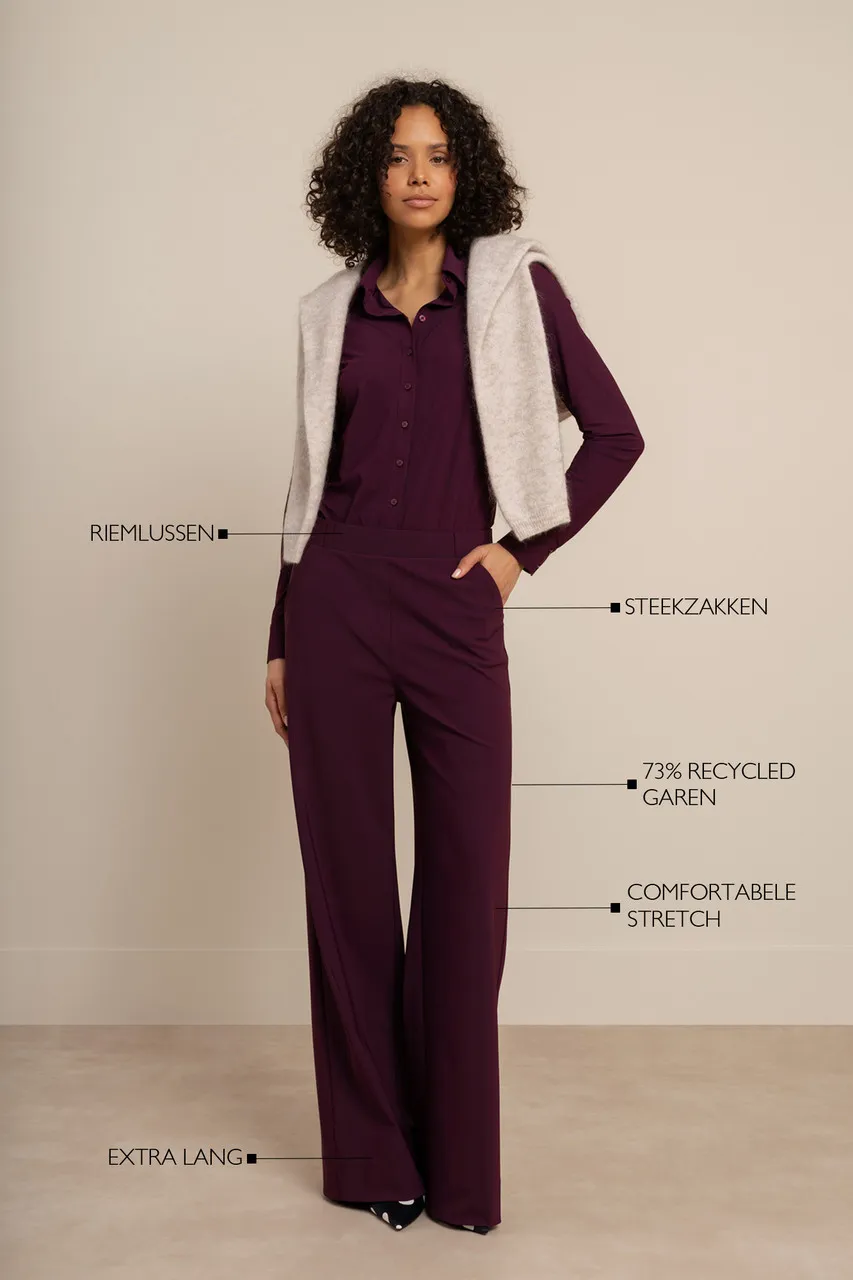 Lexie LONG bonded trousers - Blackberry - Afbeelding 4