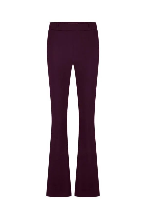 Flair LONG bonded trousers - Blackberry