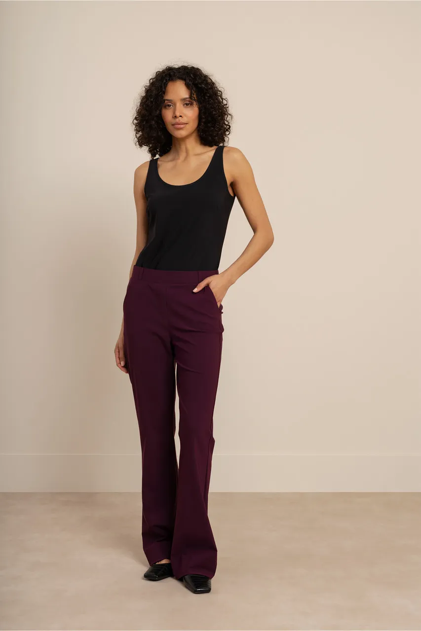 Flair LONG bonded trousers - Blackberry - Afbeelding 3