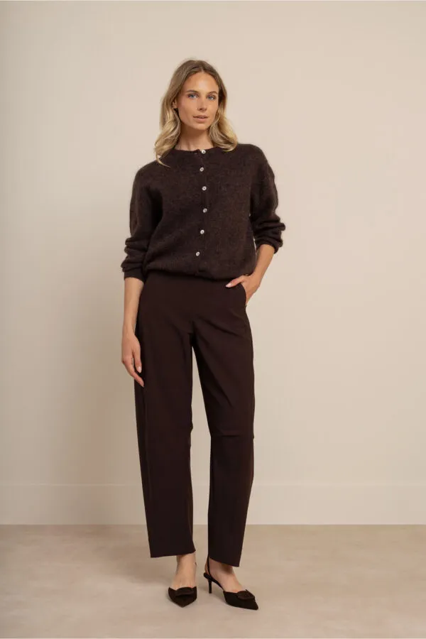 Marlise barrel trousers - Espresso