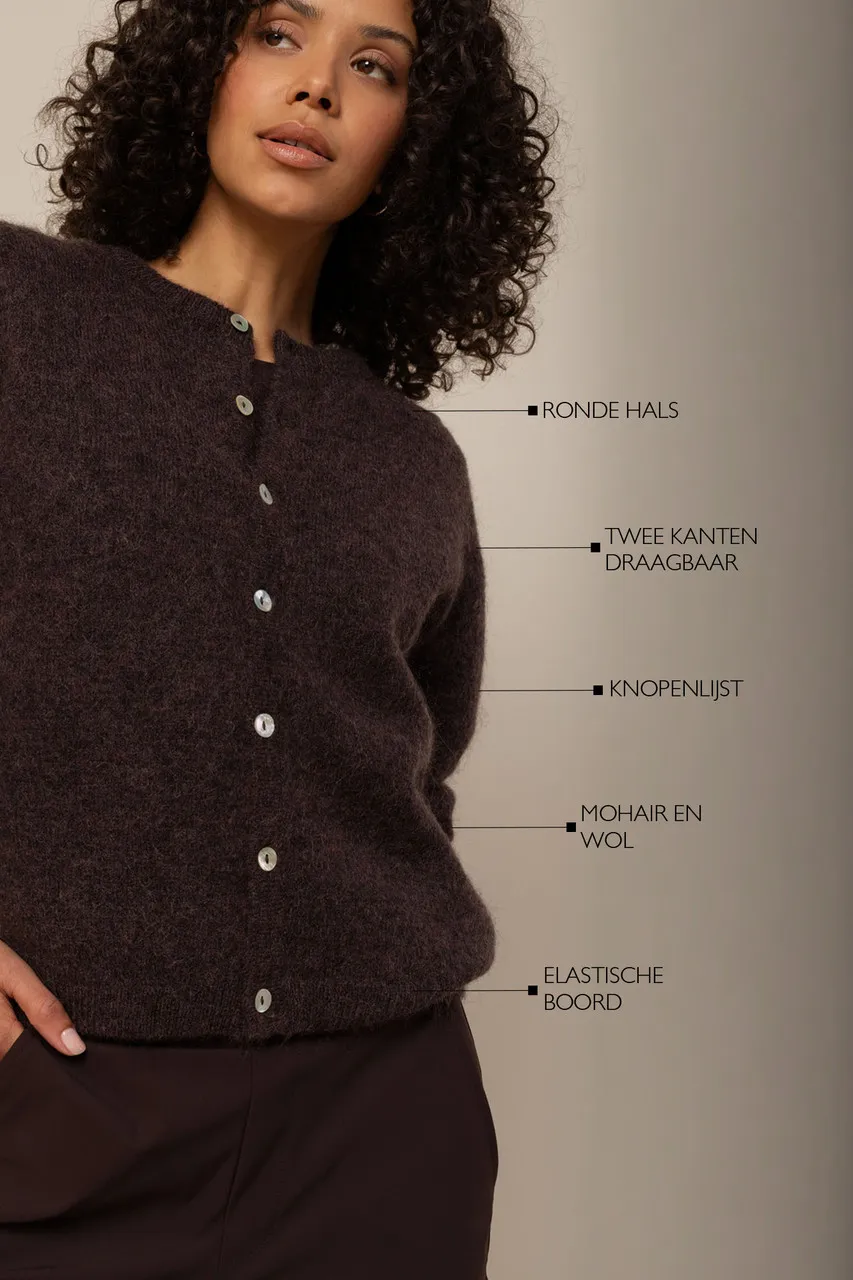 Bibi cardigan - Espresso - Afbeelding 4