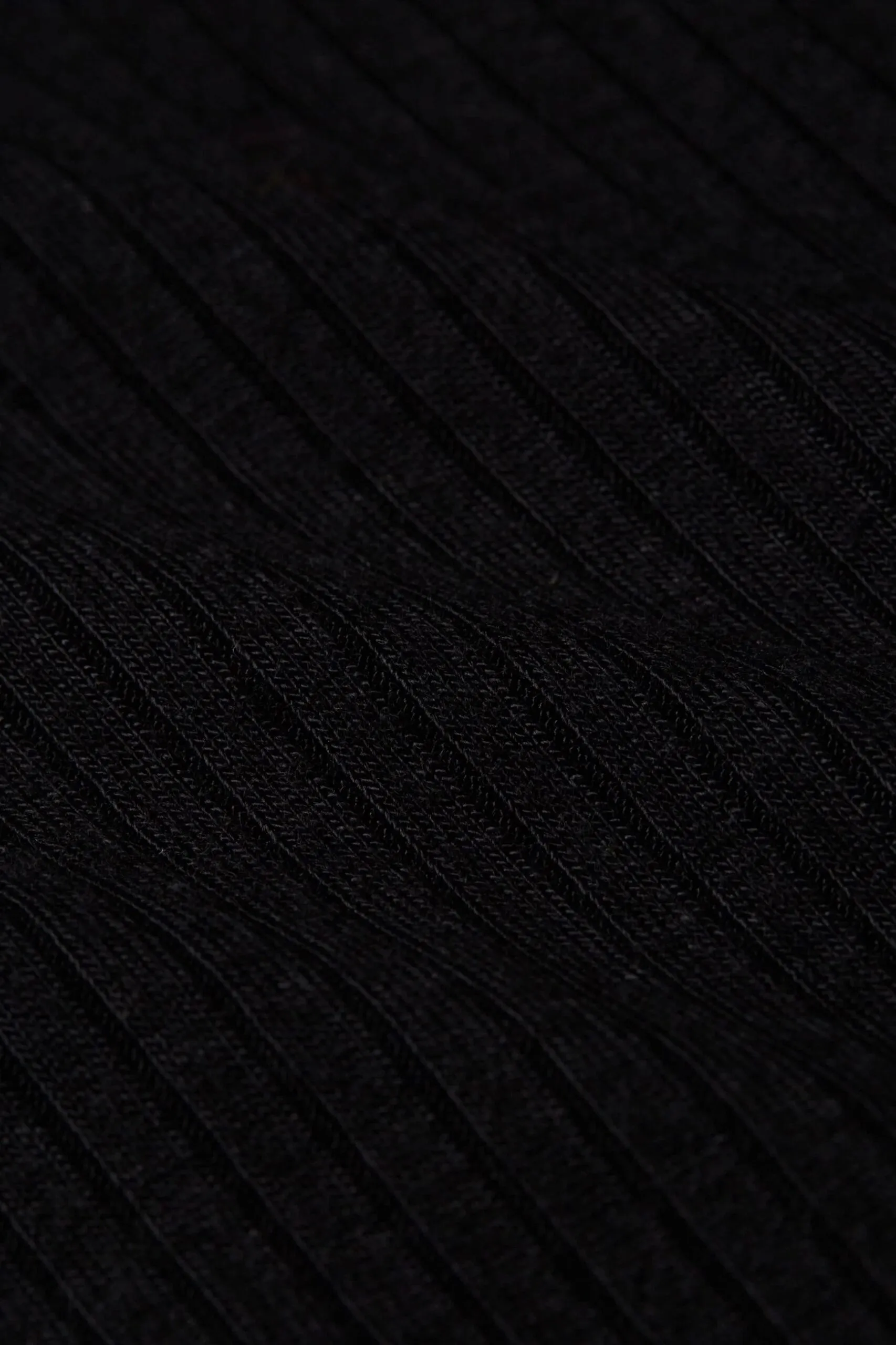 Rollneck Top Uni Rib - Zwart - Afbeelding 3