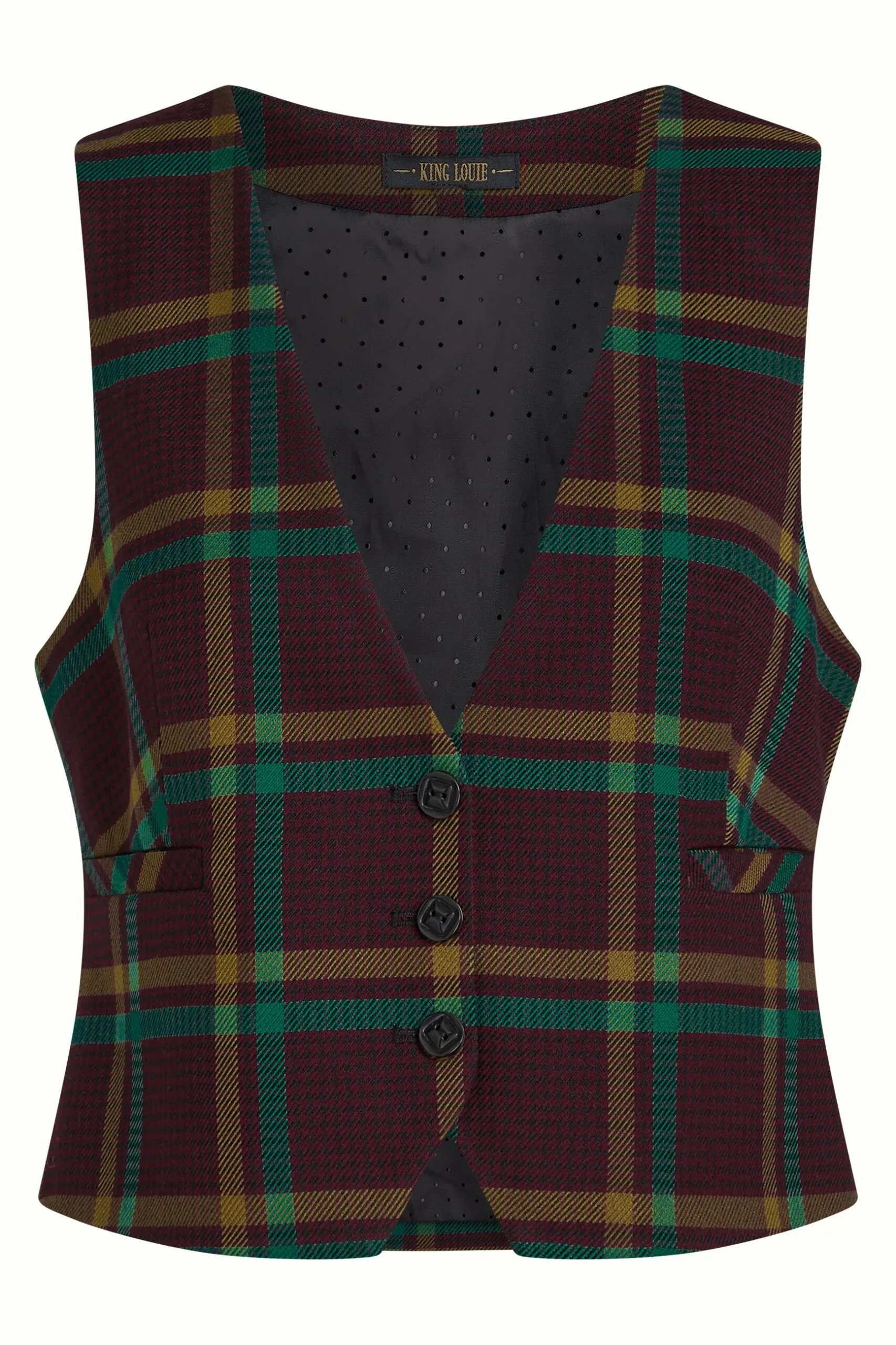 Cissy Gilet Vera Check - Porto Red - Afbeelding 6