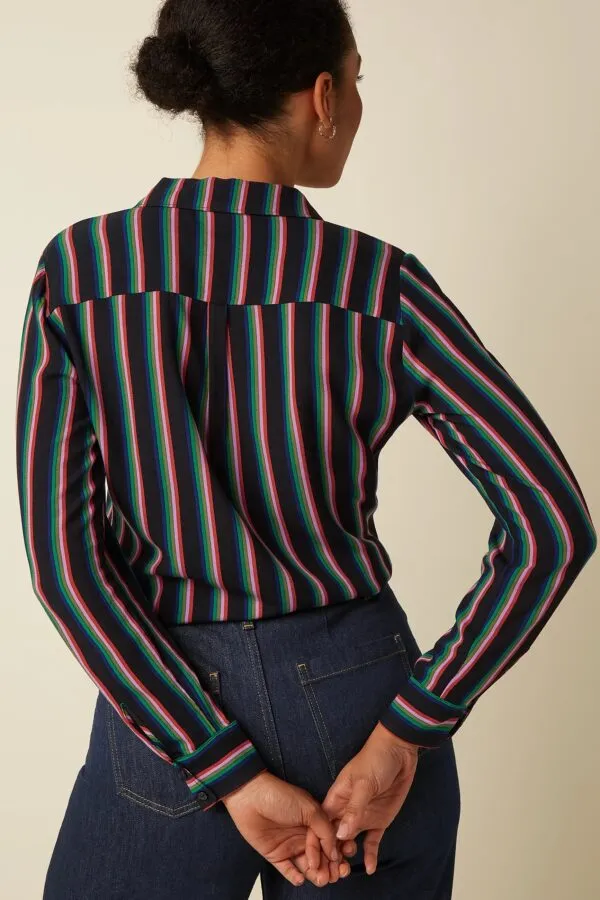 Rosie Blouse Harley Stripe - Zwart