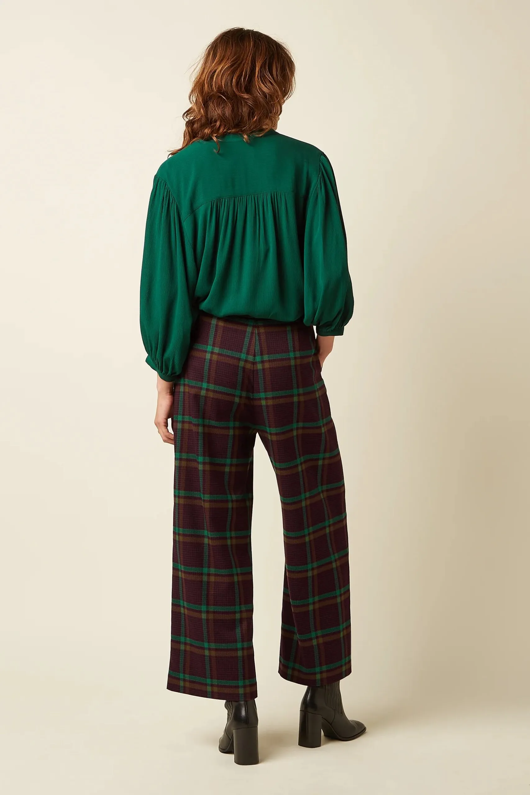 Ava Pants Vera Check - Porto Red - Afbeelding 3