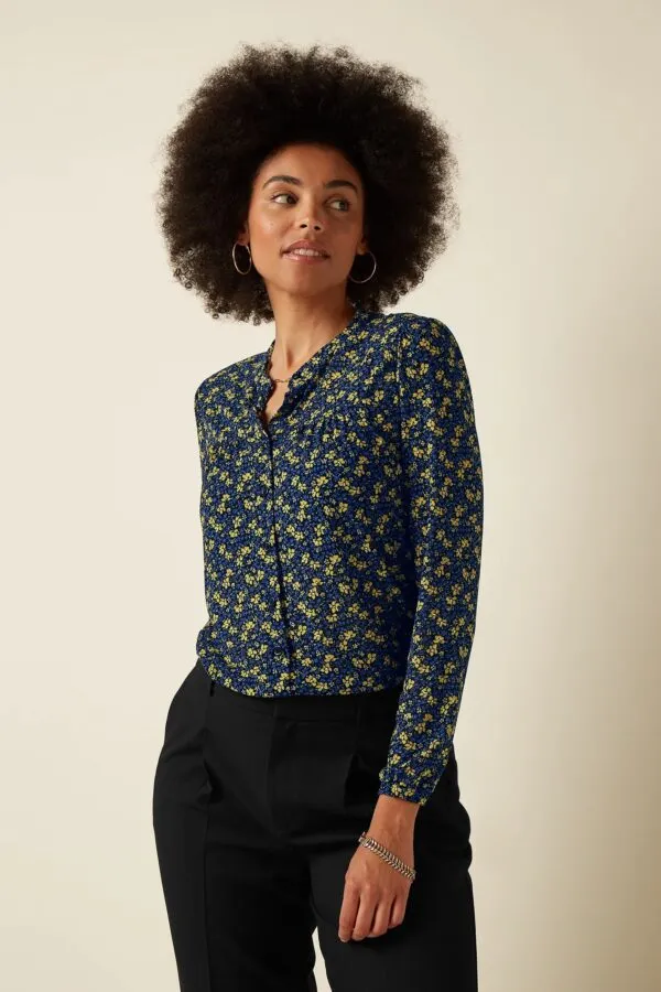 Lisa Blouse Juniper Mesh - Zwart