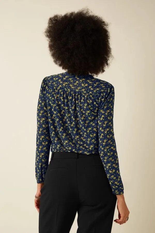 Lisa Blouse Juniper Mesh - Zwart