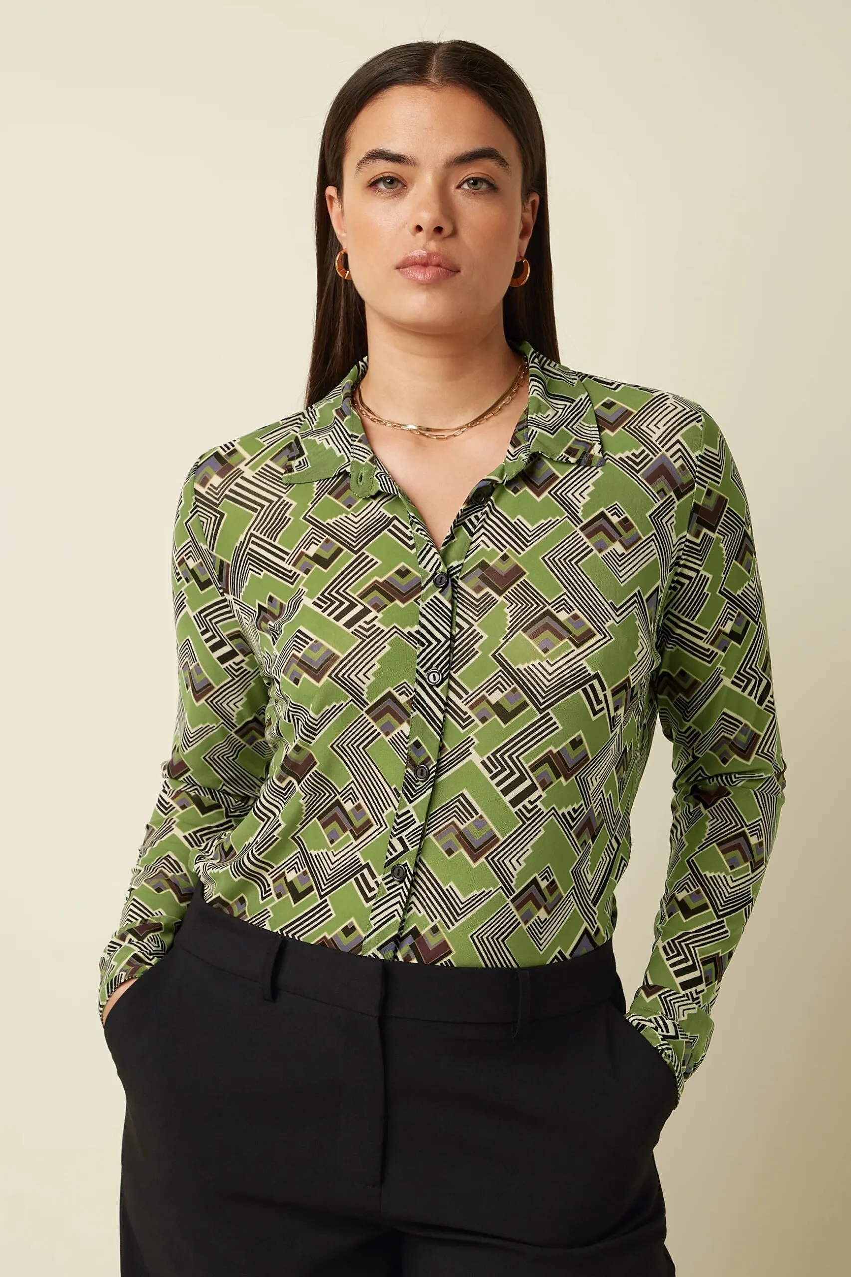 Blouse Leia Mesh - Posey Green