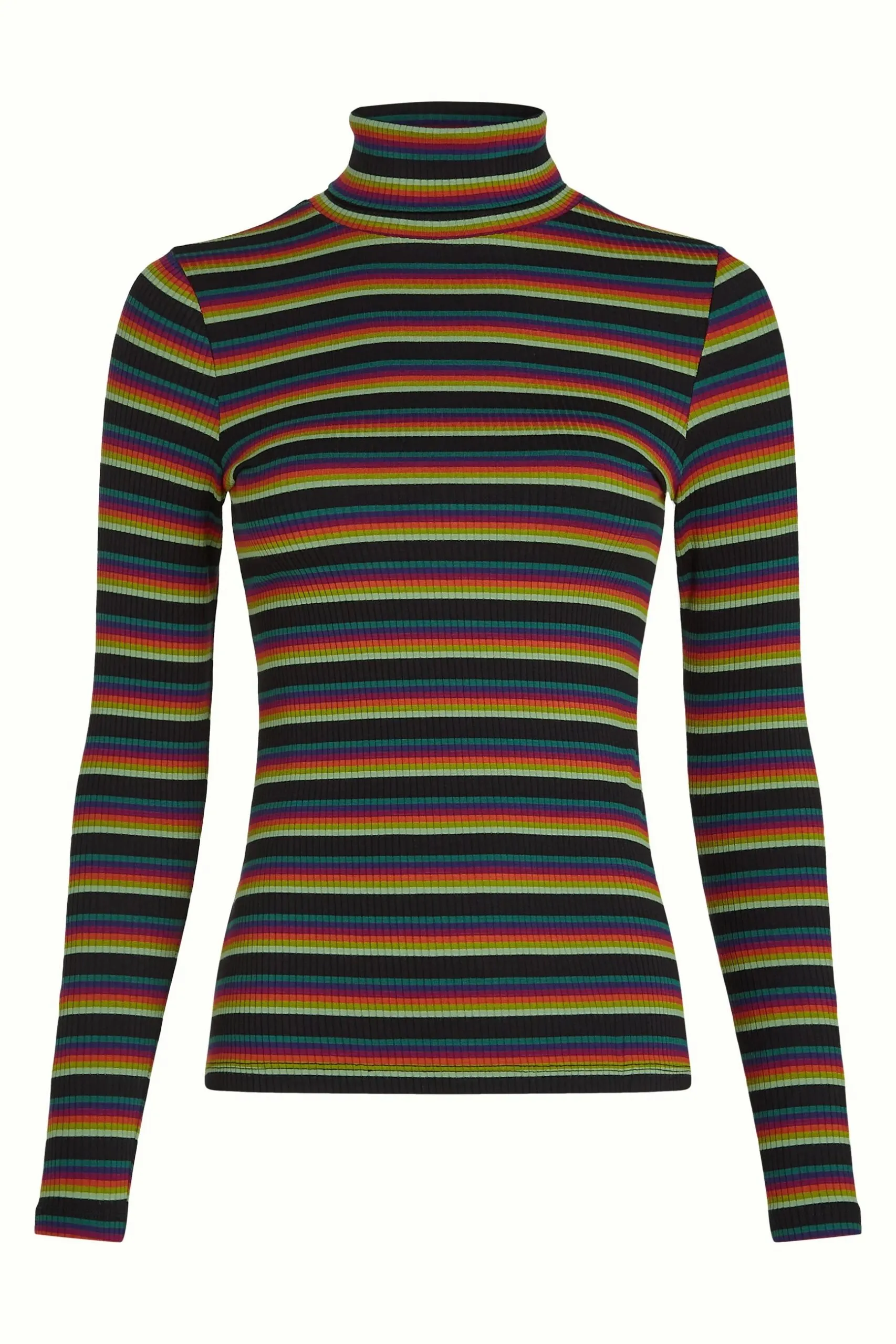 Rollneck Top Lottie Stripe - Botanical Green - Afbeelding 5