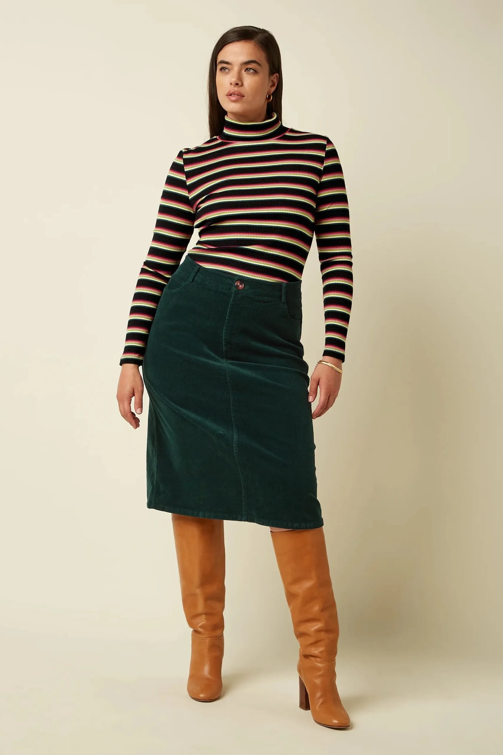 Rollneck Top Lottie Stripe - Imperial Purple - Afbeelding 2