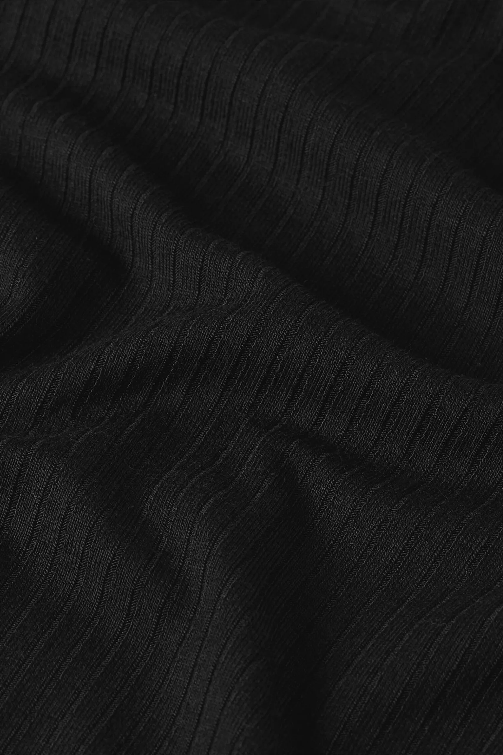 Marina Top Uni Rib - Zwart - Afbeelding 3