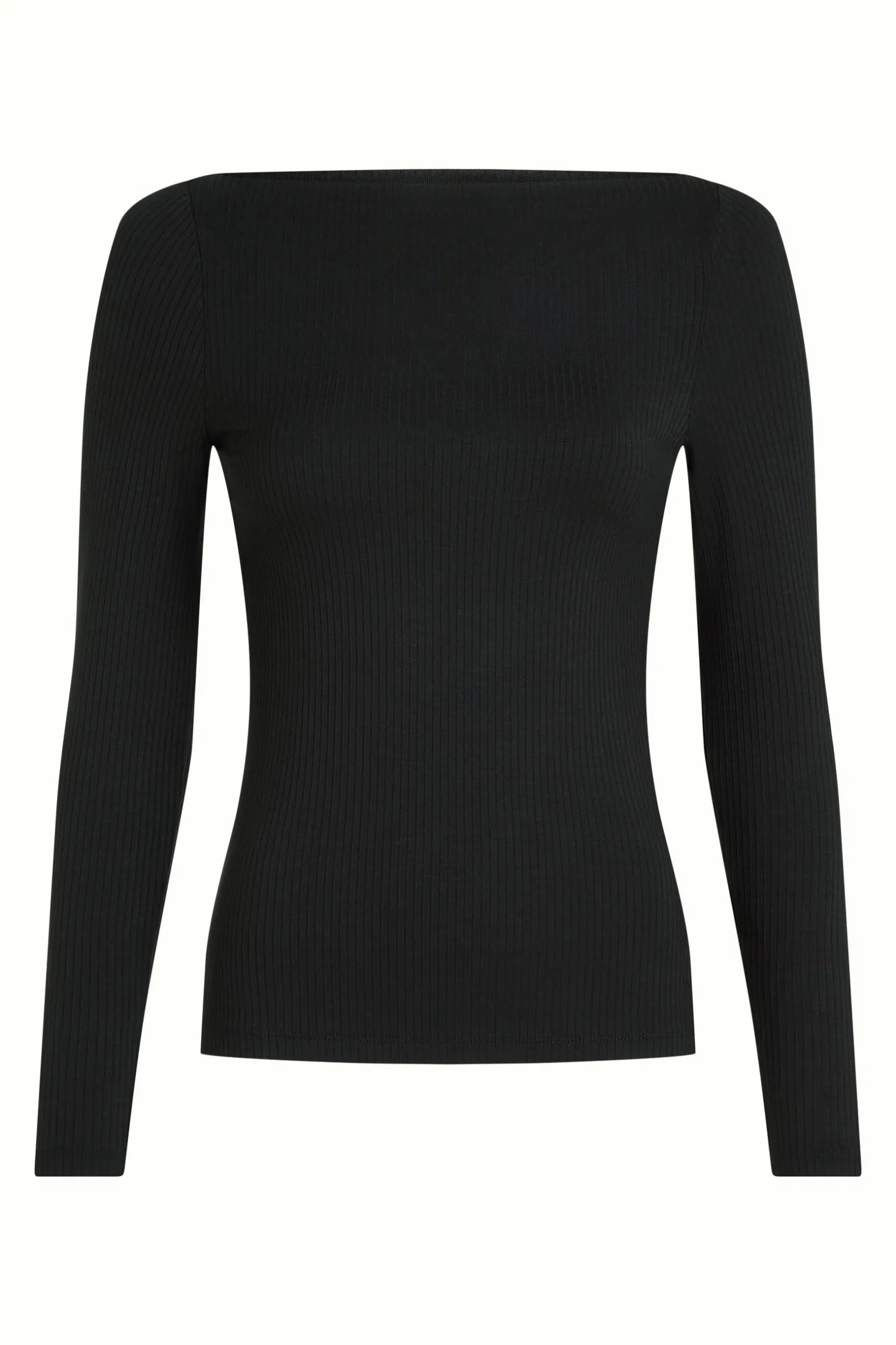 Marina Top Uni Rib - Zwart - Afbeelding 4