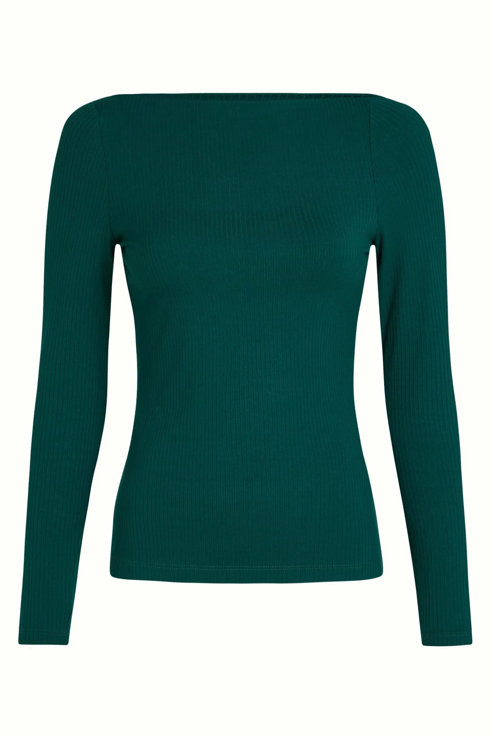 Marina Top Uni Rib - pine green - Afbeelding 4