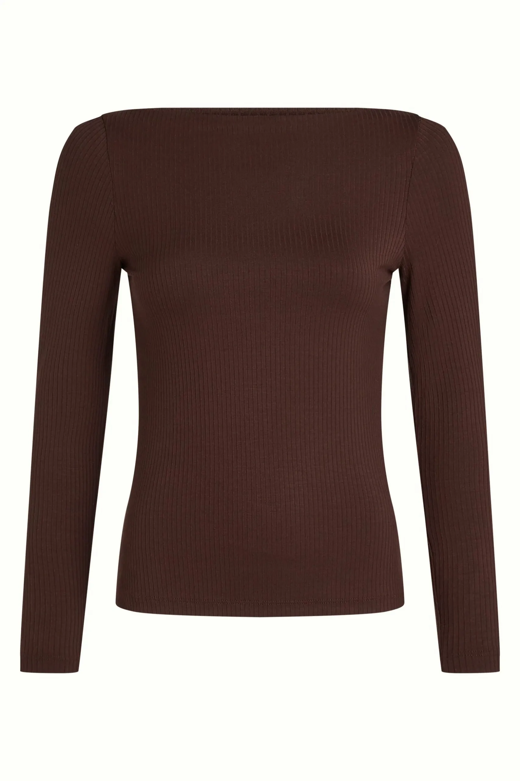 Marina Top Uni Rib - Chocolate - Afbeelding 4