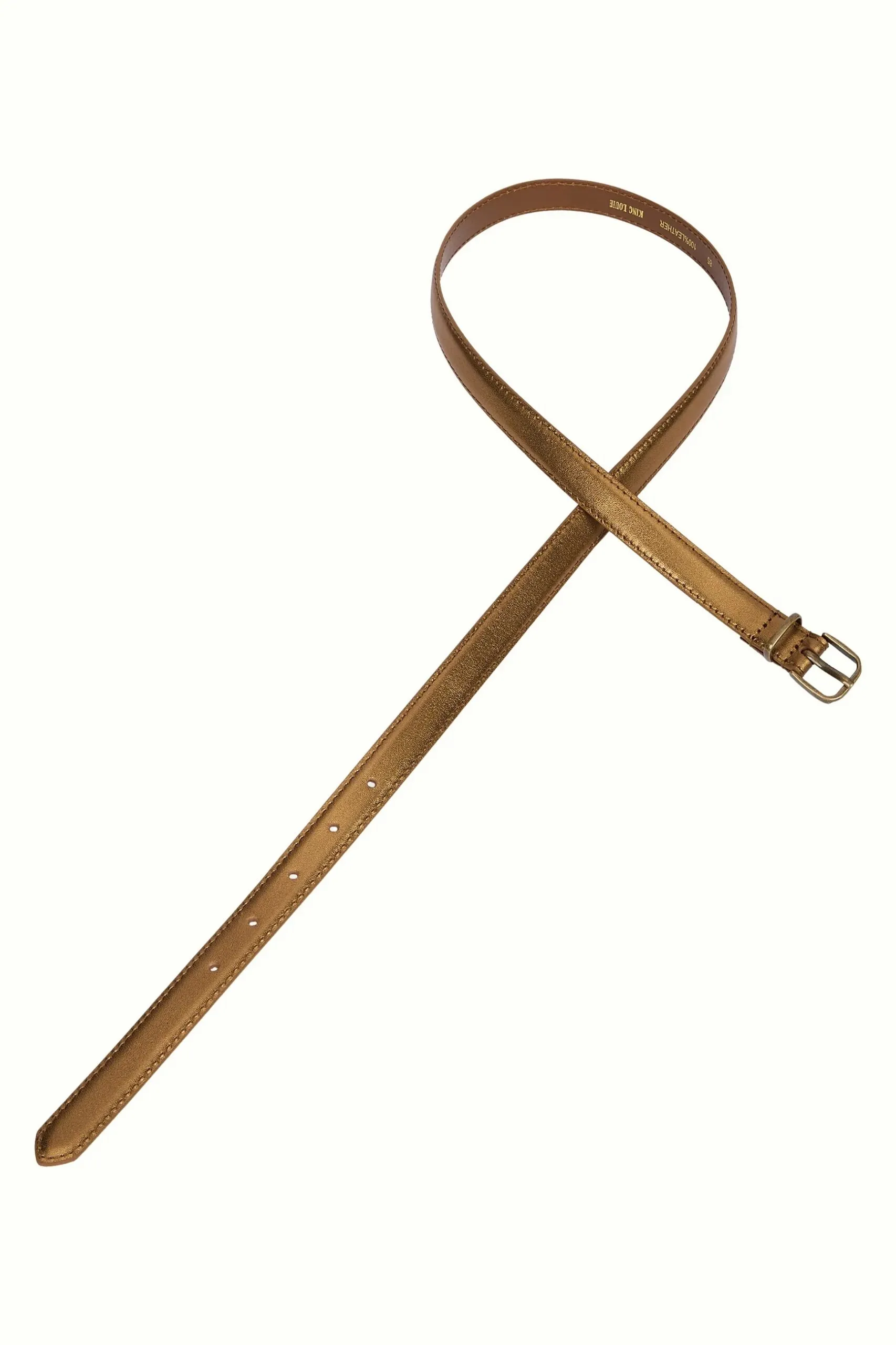 Shiny Belt - Golden Brown