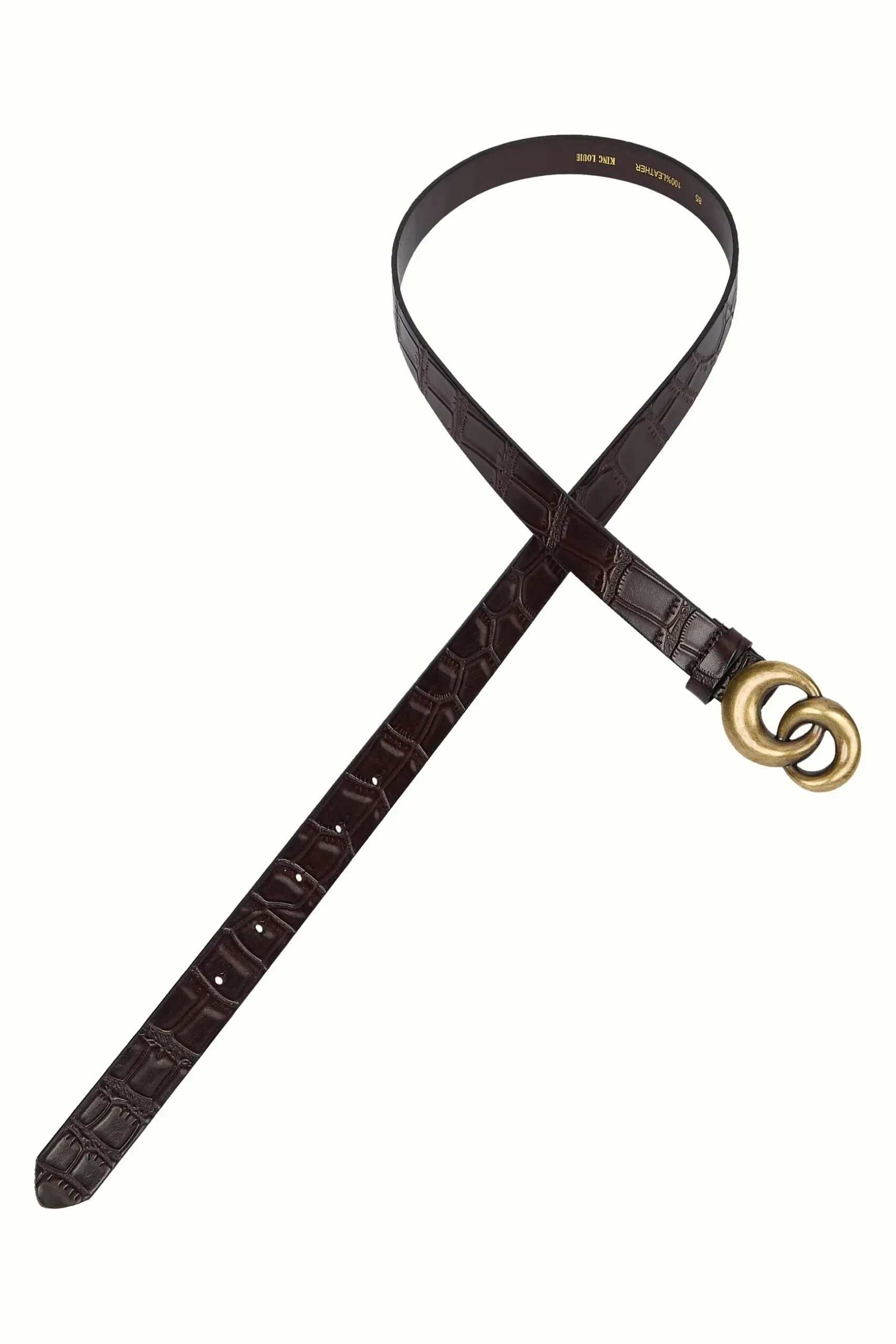 Croco Belt - Rum Brown