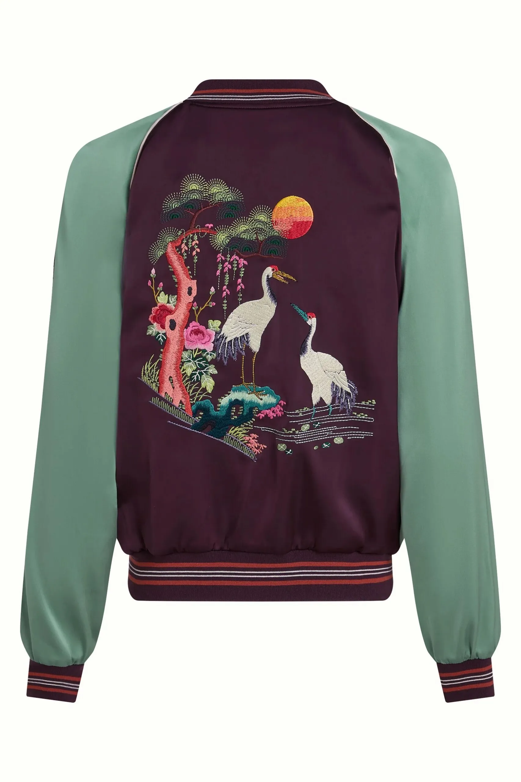 Bomber Jacket Dusk Satin - Grape red - Afbeelding 6
