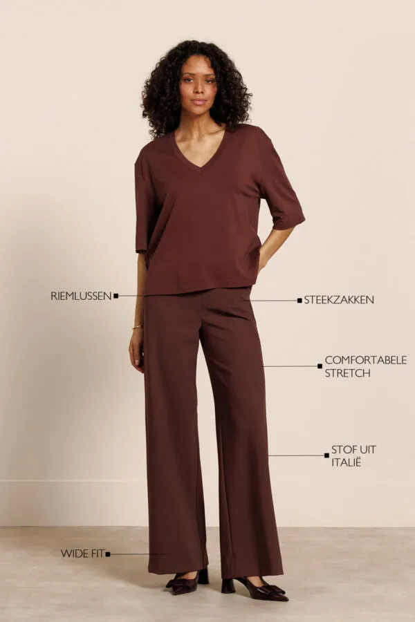 Lexie bonded trousers - Chestnut