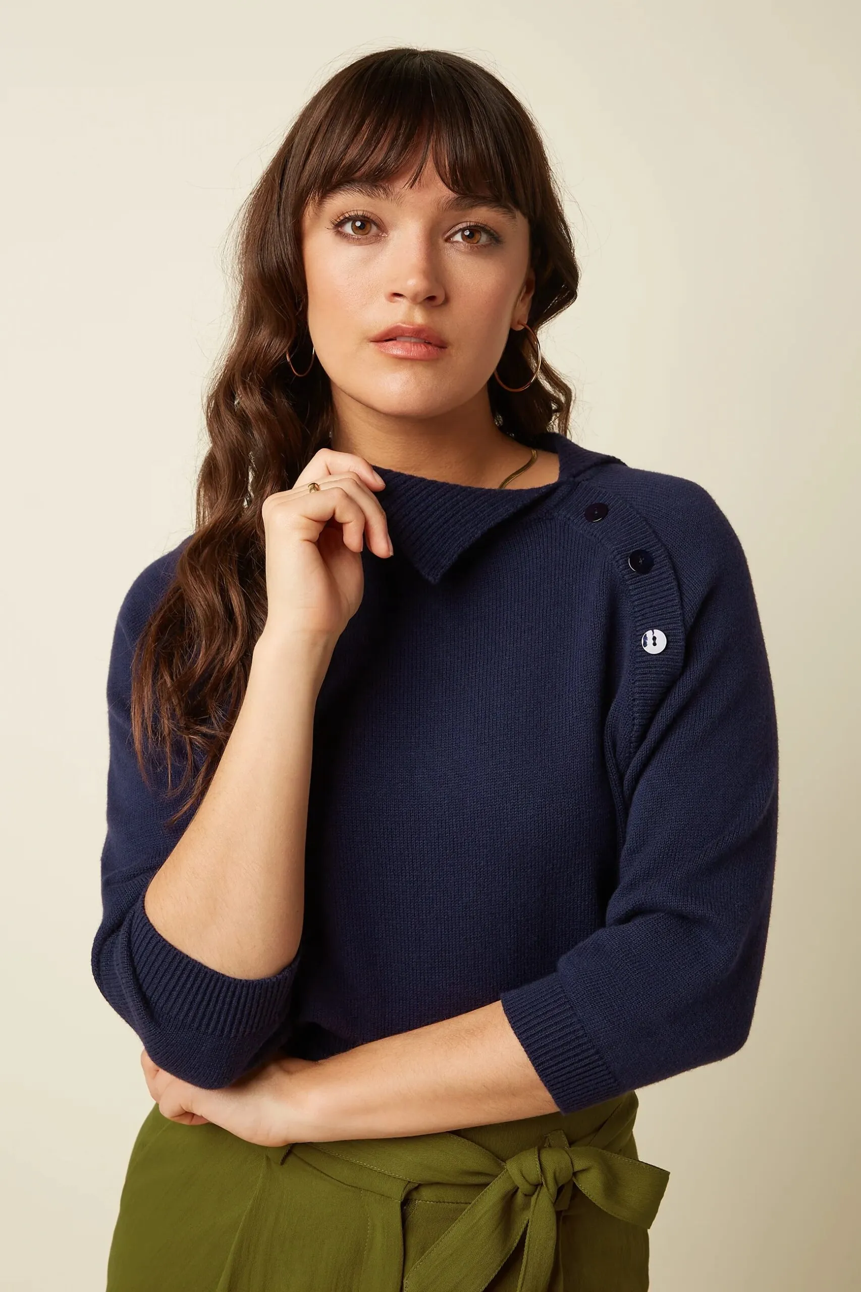 Zira Knit Top Bonheur - Evening Blue