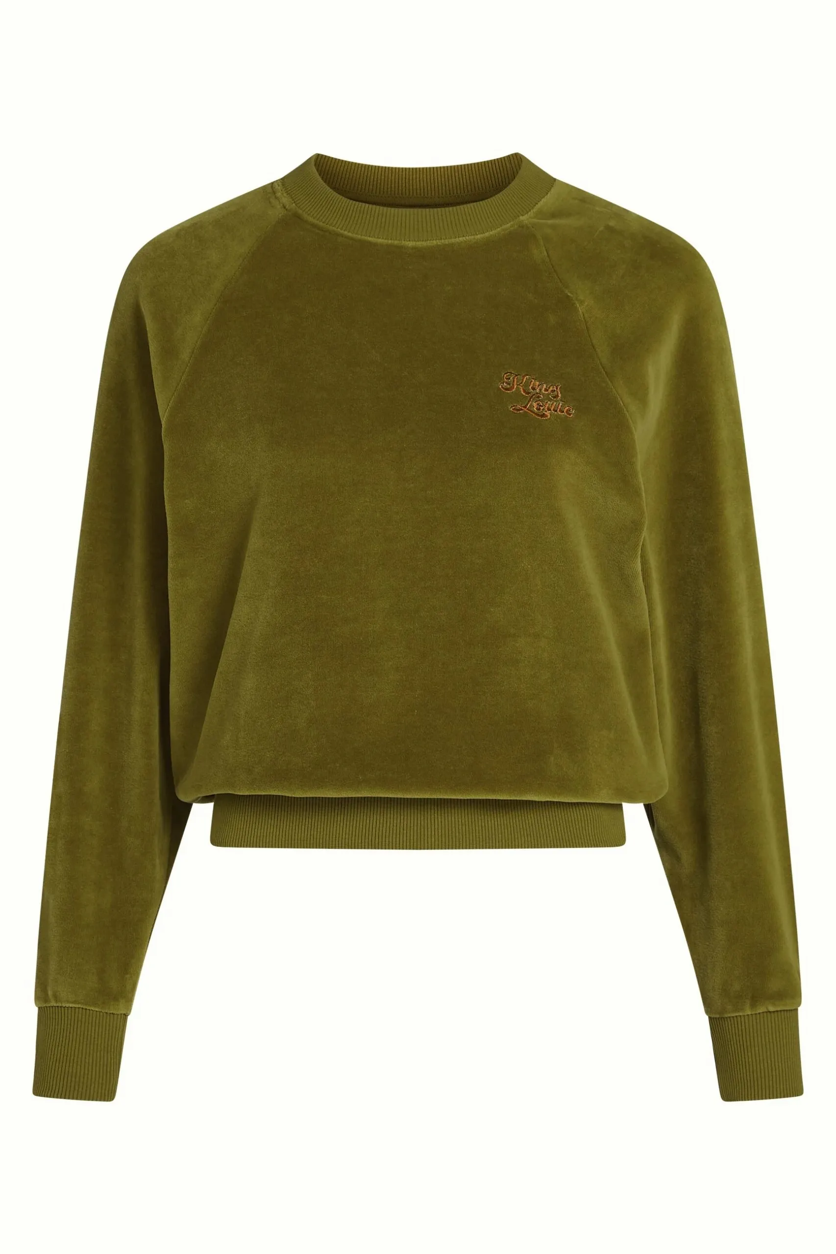 Febe Sweater Baton Velvet - Mustard Green - Afbeelding 4