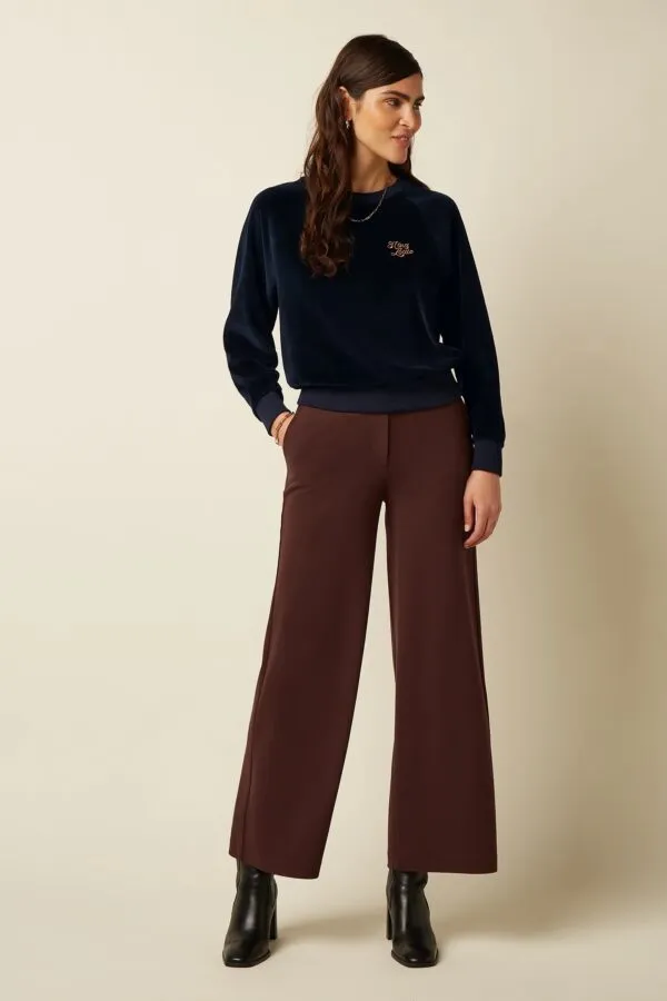 Febe Sweater Baton Velvet - Sapphire Blue
