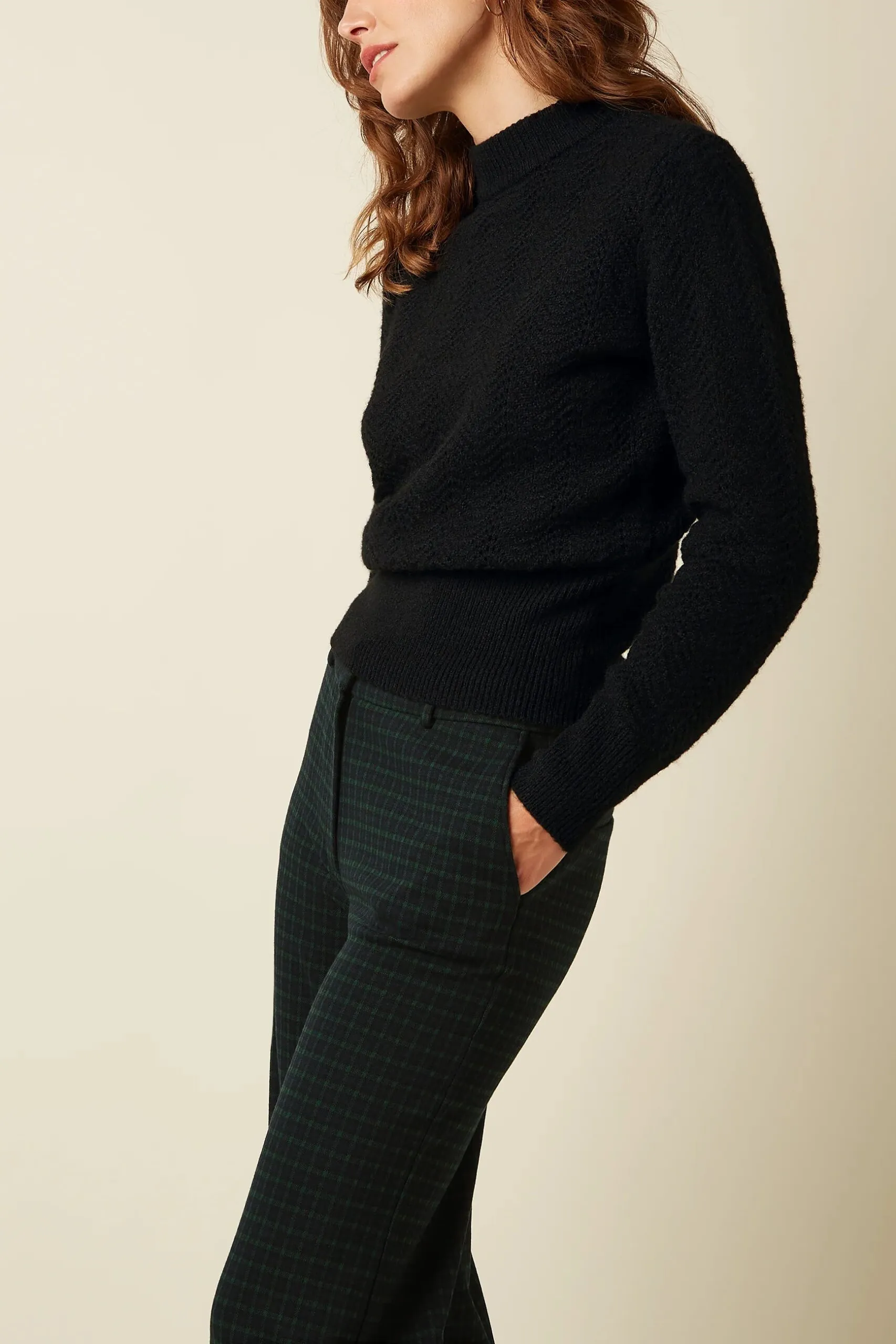 Federica Pants Reyna Check - Zwart - Afbeelding 3