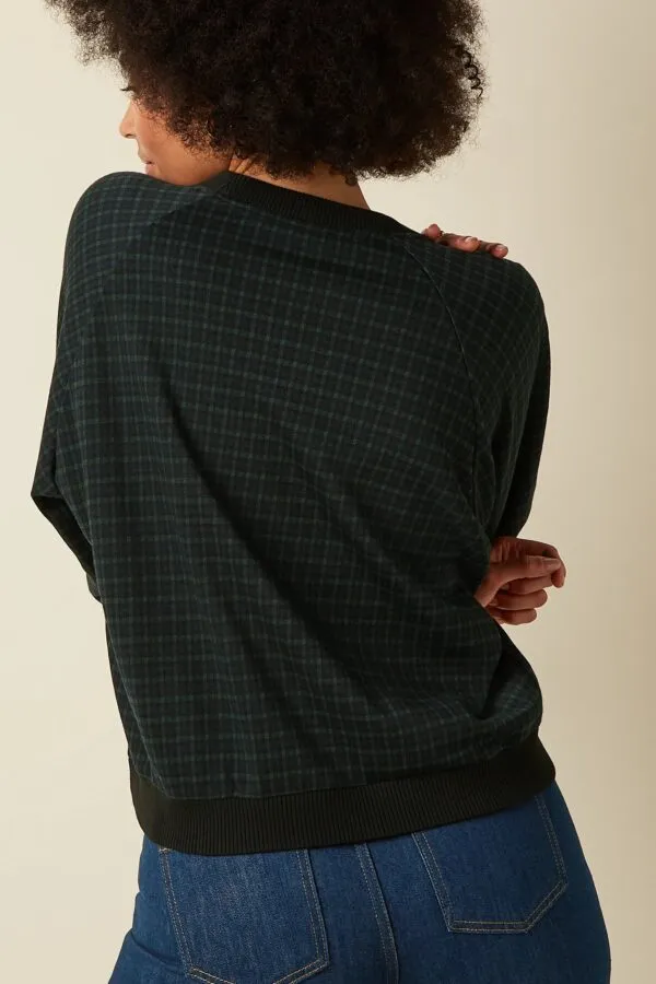 Bibi Sweater Reyna Check - Zwart
