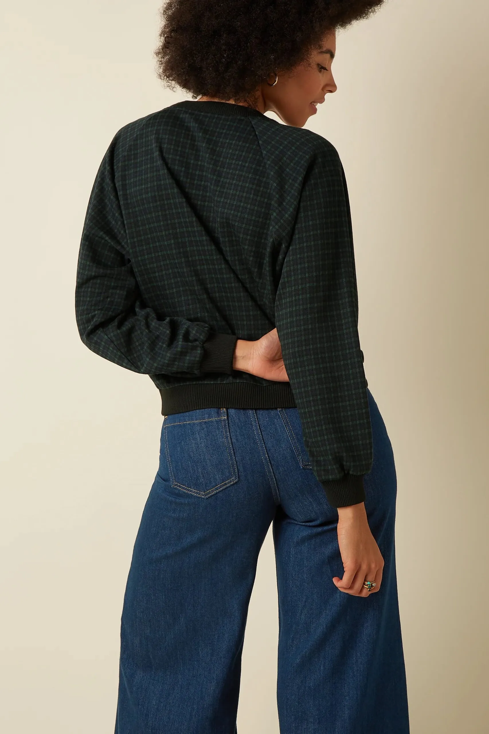 Bibi Sweater Reyna Check - Zwart - Afbeelding 3