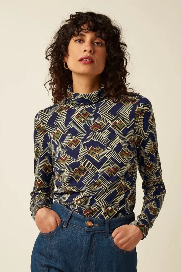 Rollneck Top Leia - Evening Blue