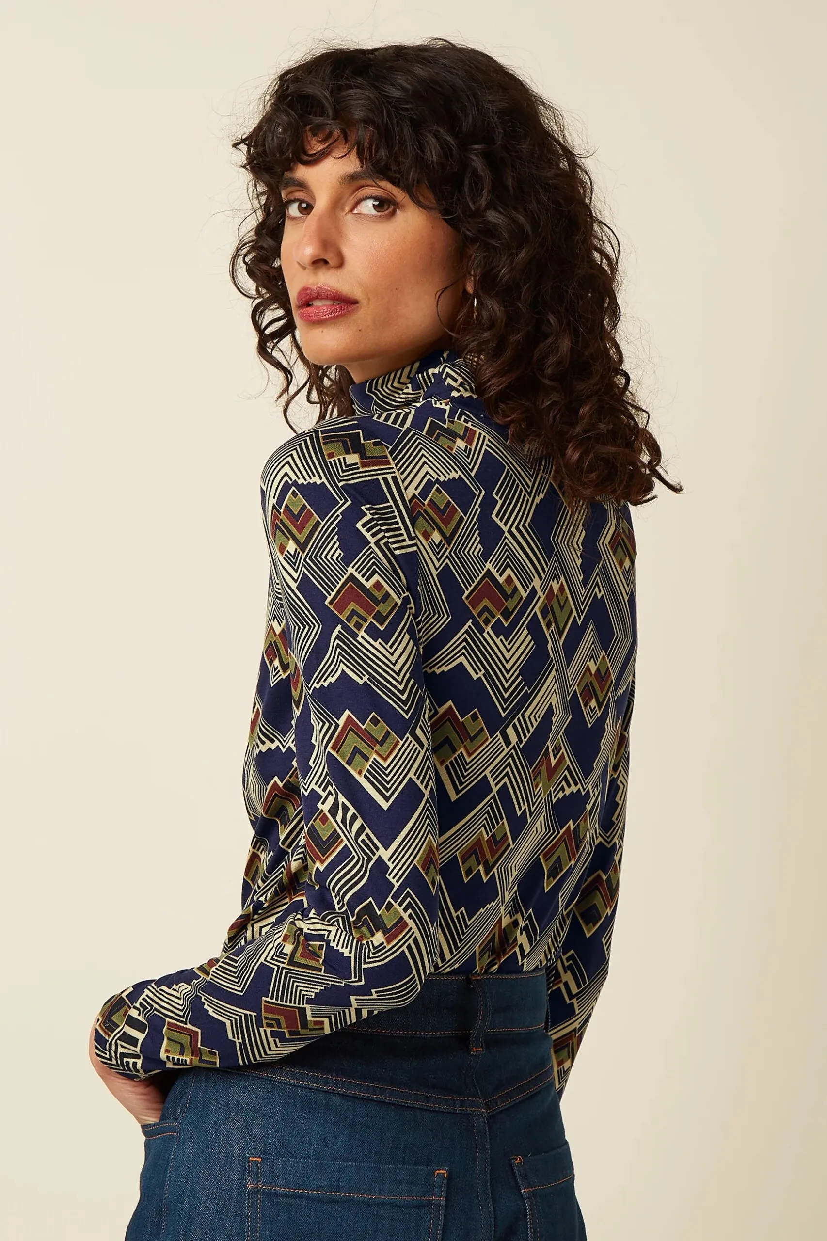 Rollneck Top Leia - Evening Blue - Afbeelding 2