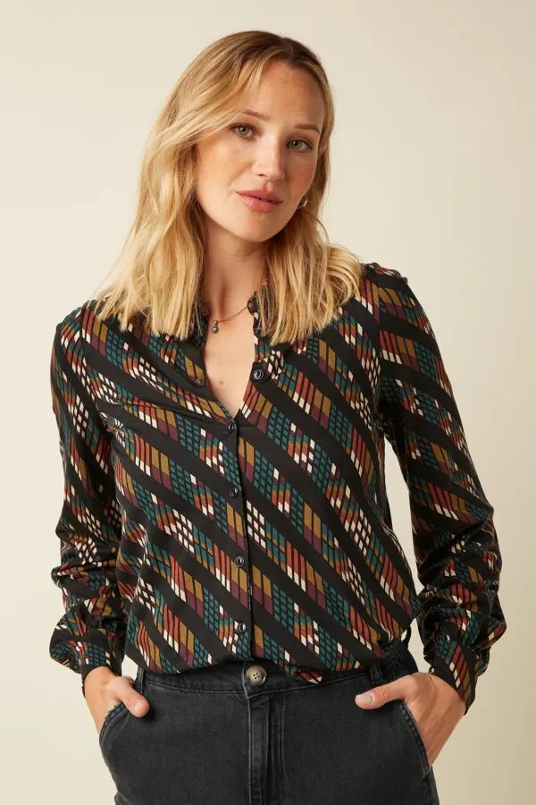 Maisie Blouse Lewis - Zwart