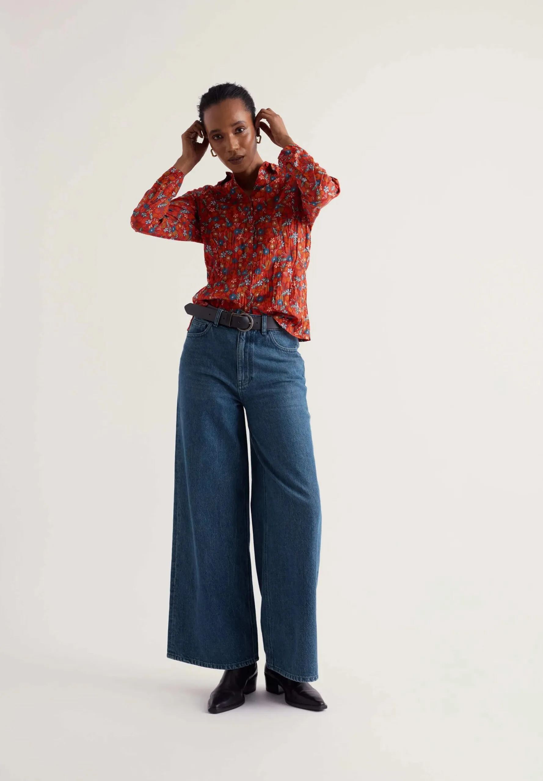 Larissa Shirt - Tomato Blooms Cinnamon - Afbeelding 3