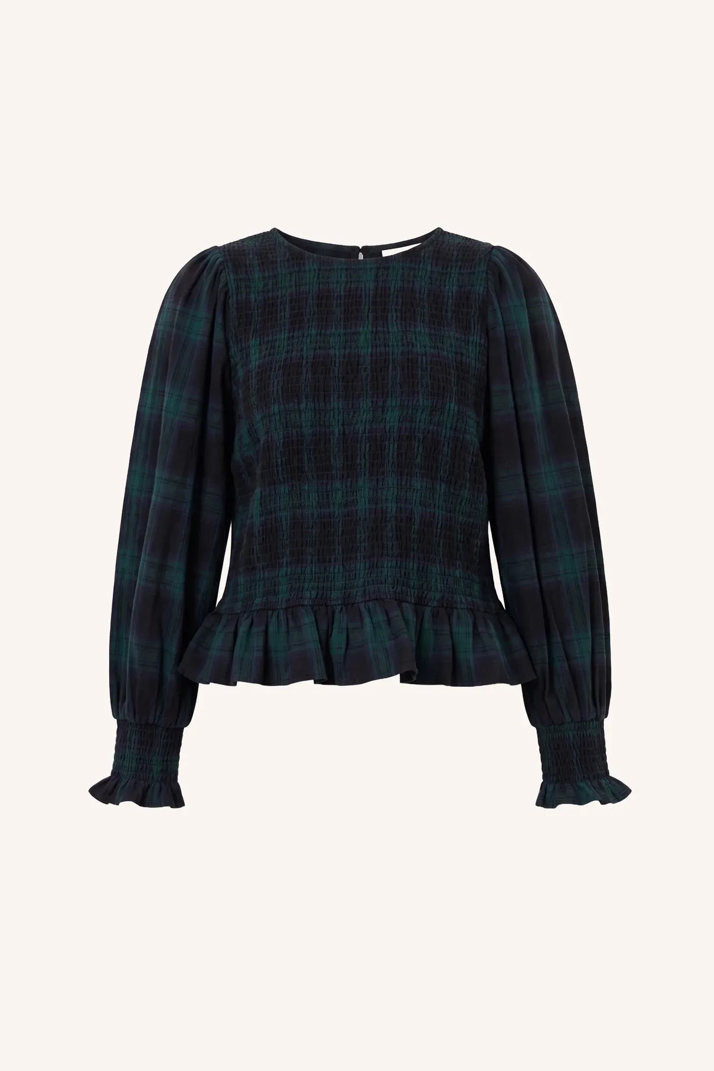 yena green check blouse - green tartan check - Afbeelding 5