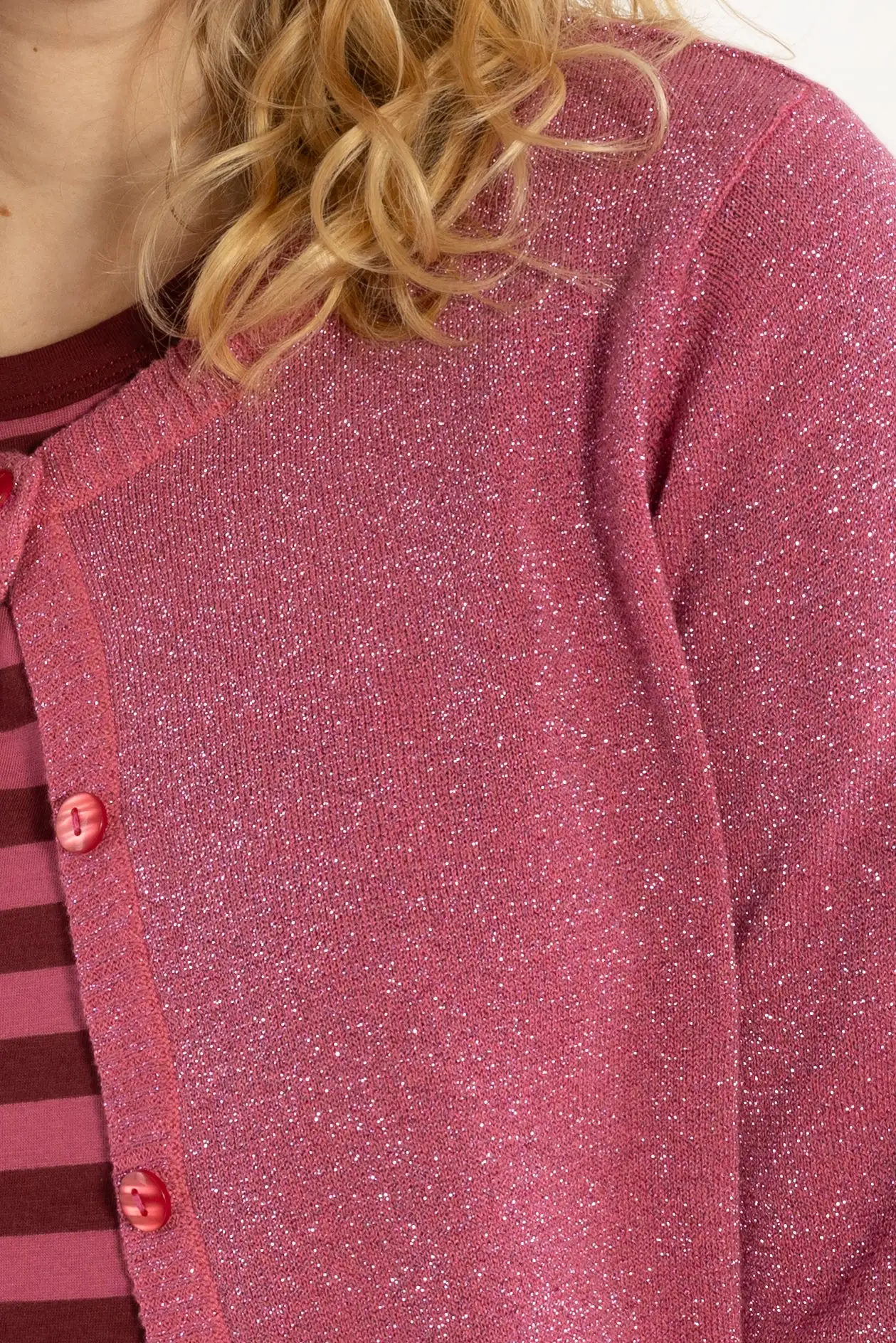 Danesaga Glitter Cardigan - Roze - Afbeelding 4