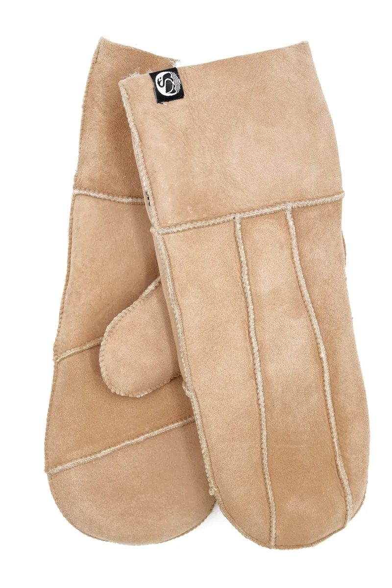 No Waste Sheepskin Gloves - Light Camel