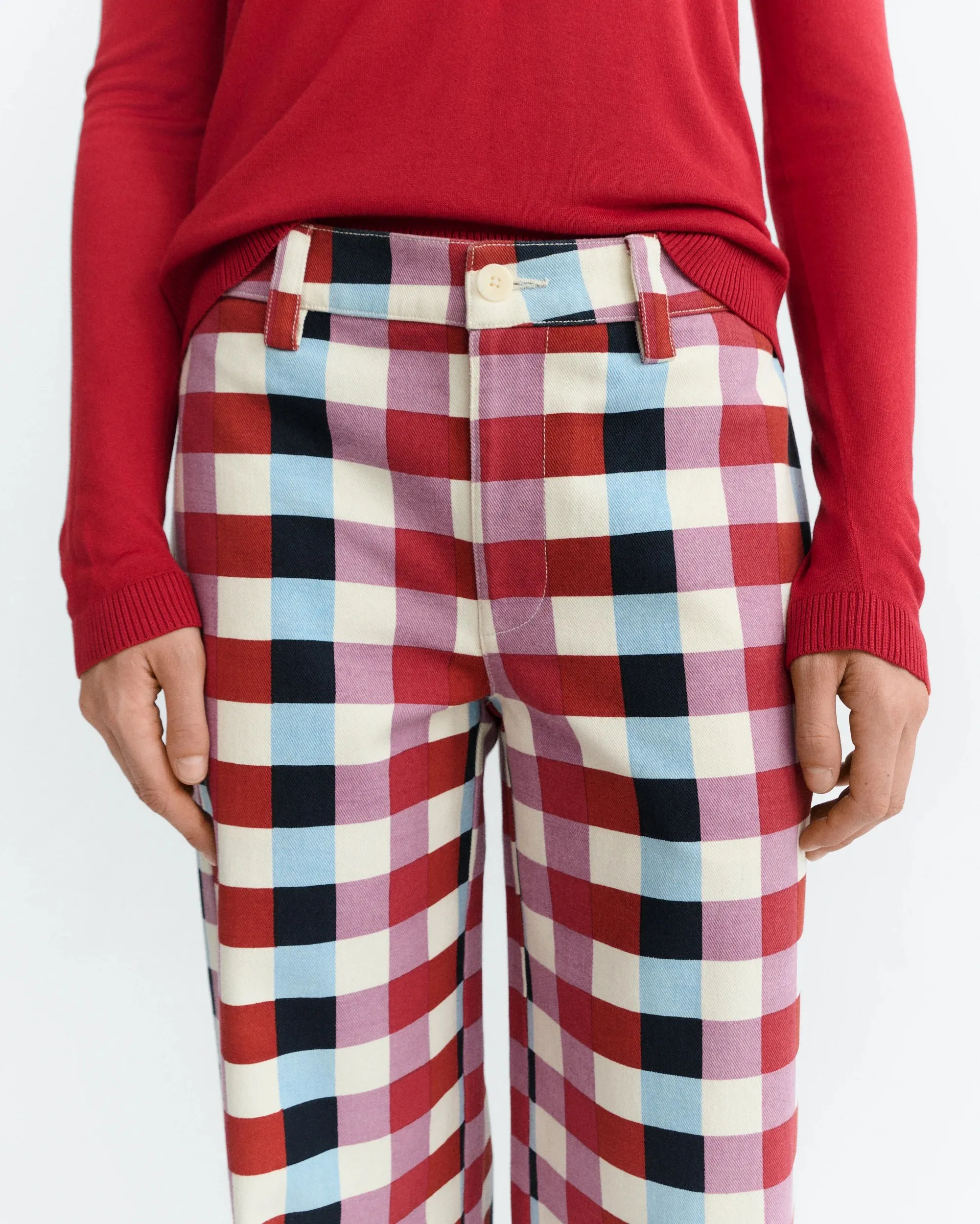 CHESIRE CHECKS SERENA PANTS - Multi color - Afbeelding 5