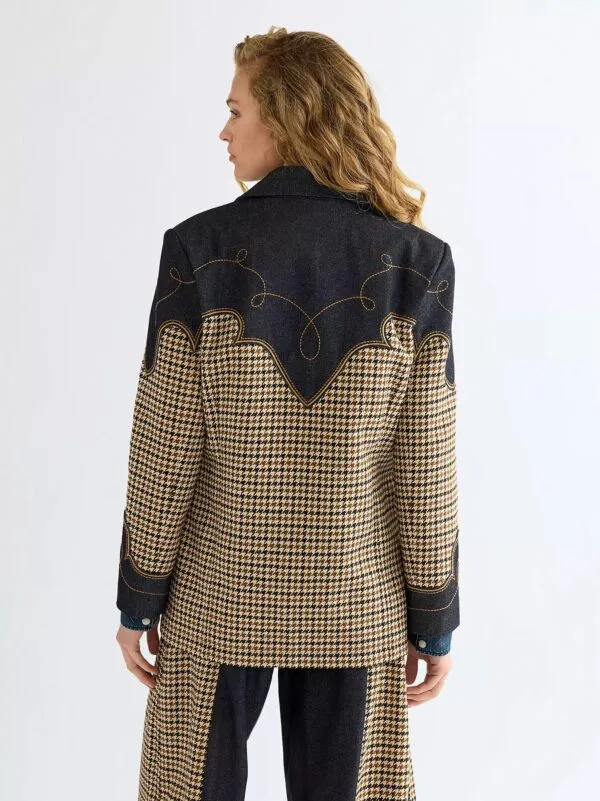Houndstooth Blazer - Rinse