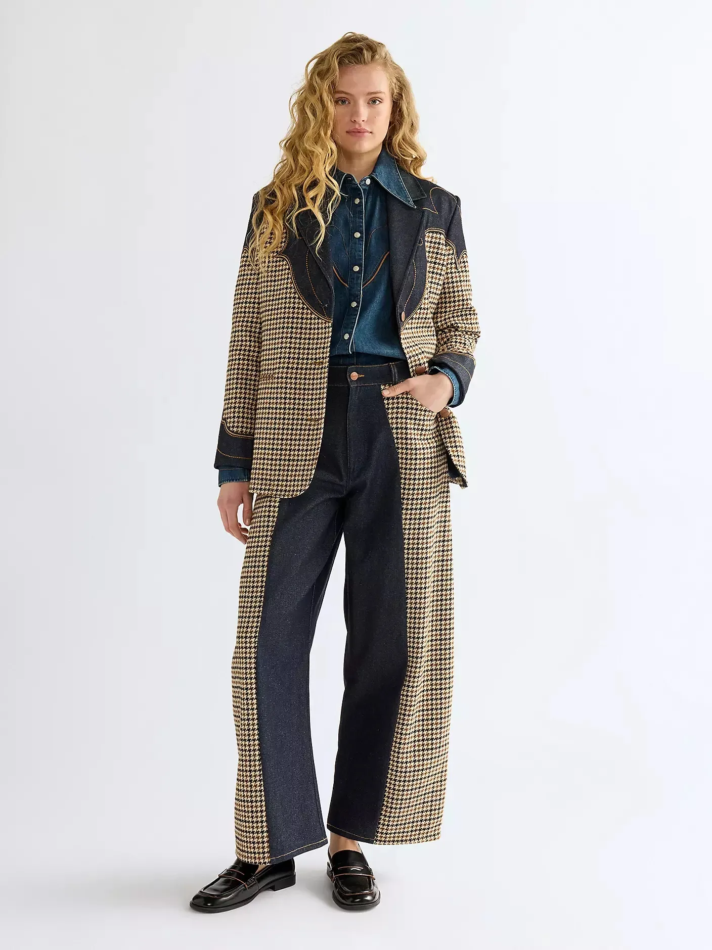 Houndstooth Blazer - Rinse - Afbeelding 3