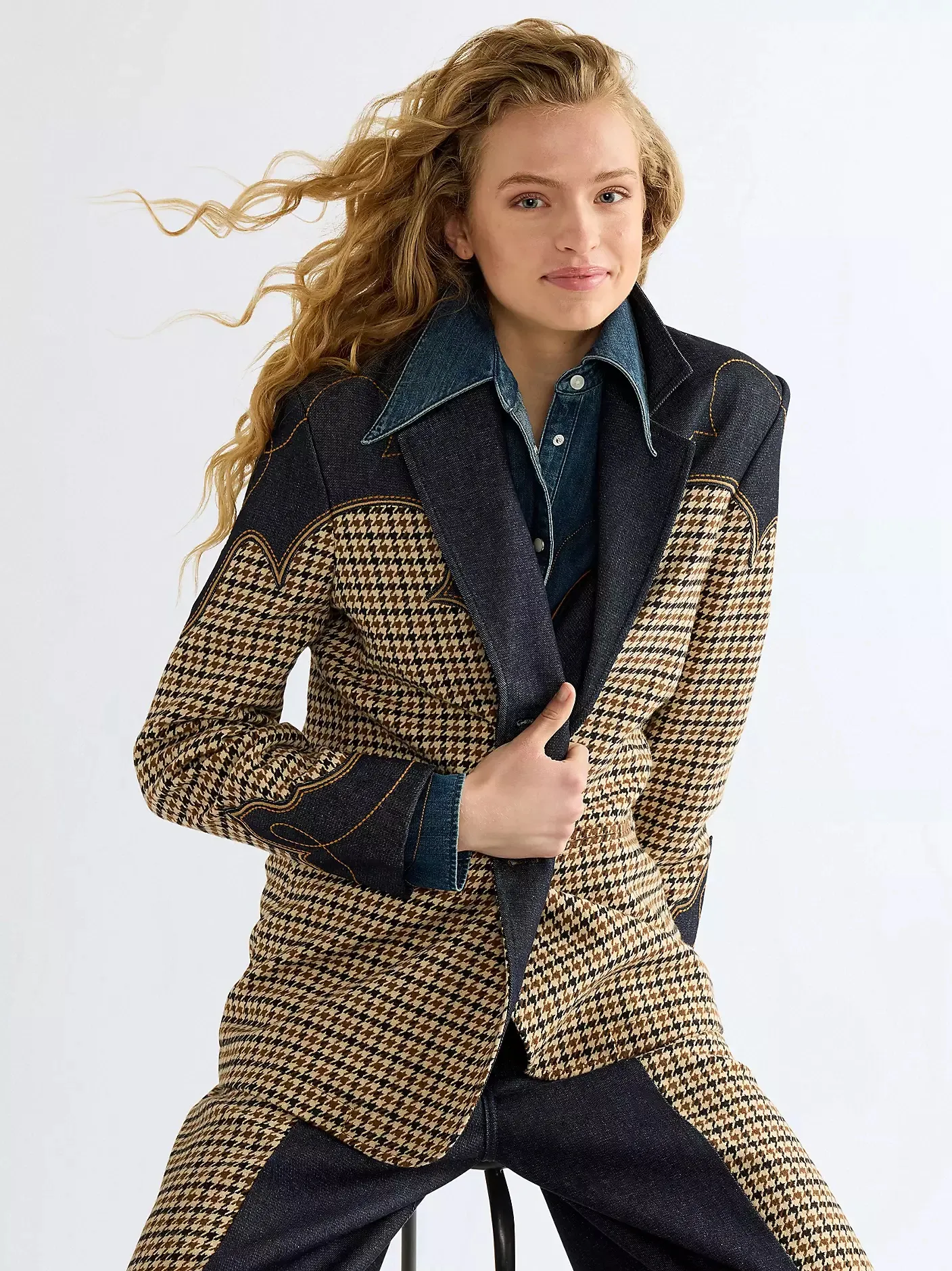 Houndstooth Blazer - Rinse - Afbeelding 4