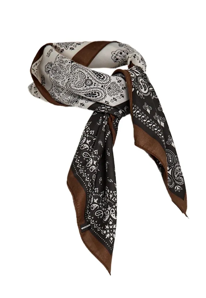 PCPaisley Scarf - Zwart