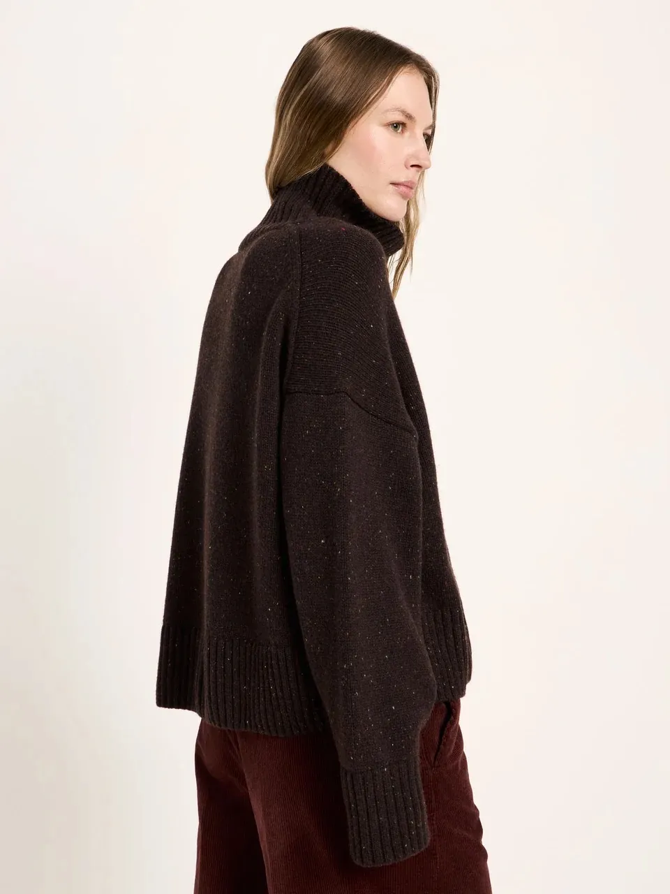 Oversize Pullover GOTS - Bruin - Afbeelding 2