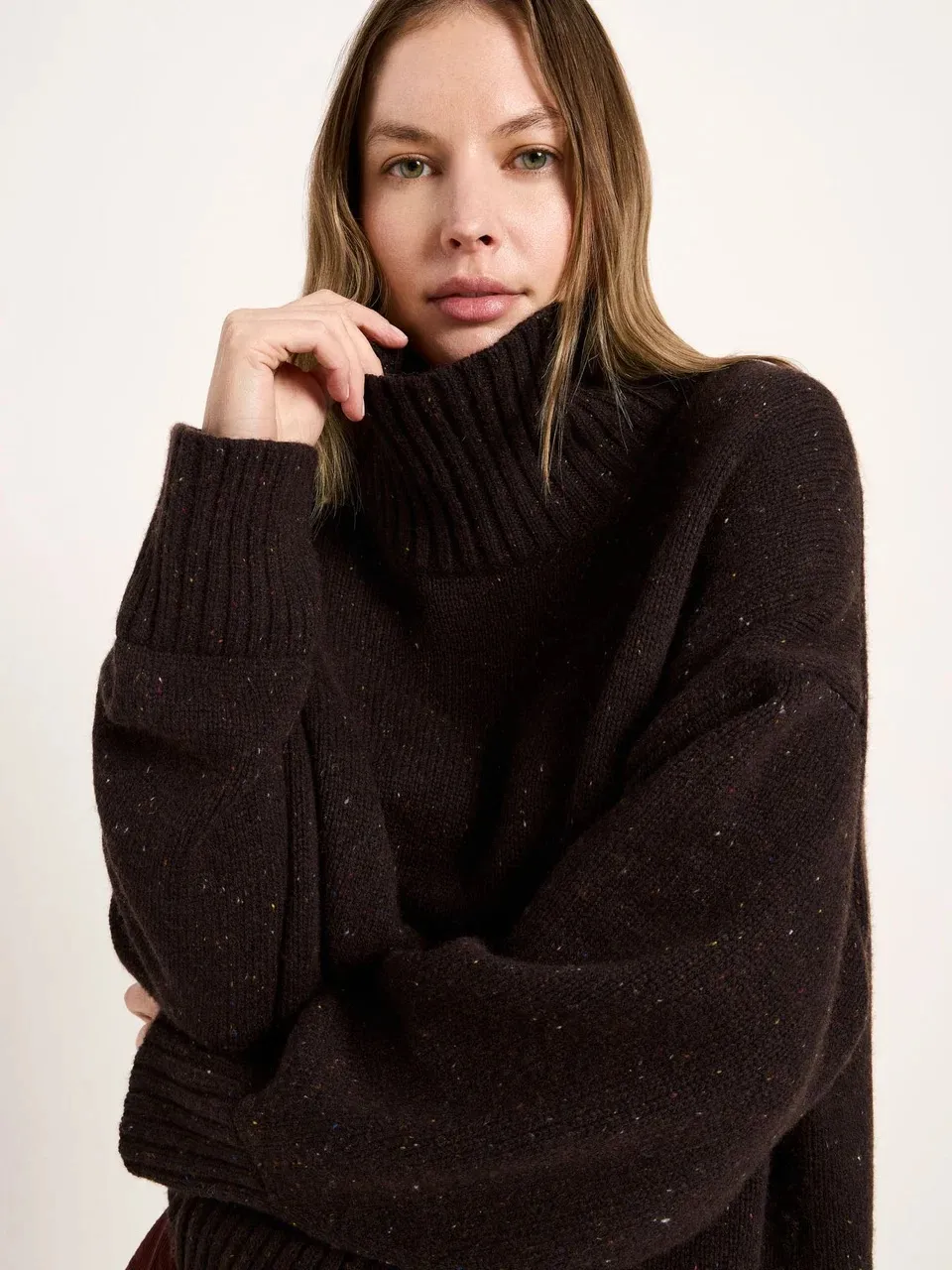 Oversize Pullover GOTS - Bruin - Afbeelding 3
