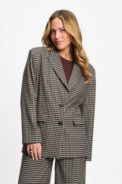 BLAZER - Laurie Check Brown - Bruin