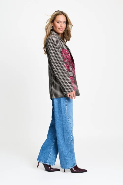 BLAZER - Laurie Bow Check Brown - Bruin - Afbeelding 3